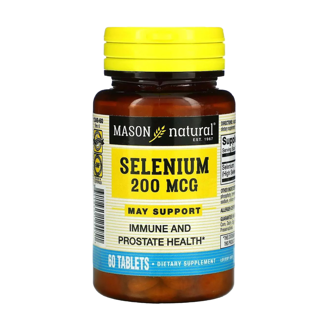 Селен Mason Natural Selenium 200 мкг, 60 таблеток